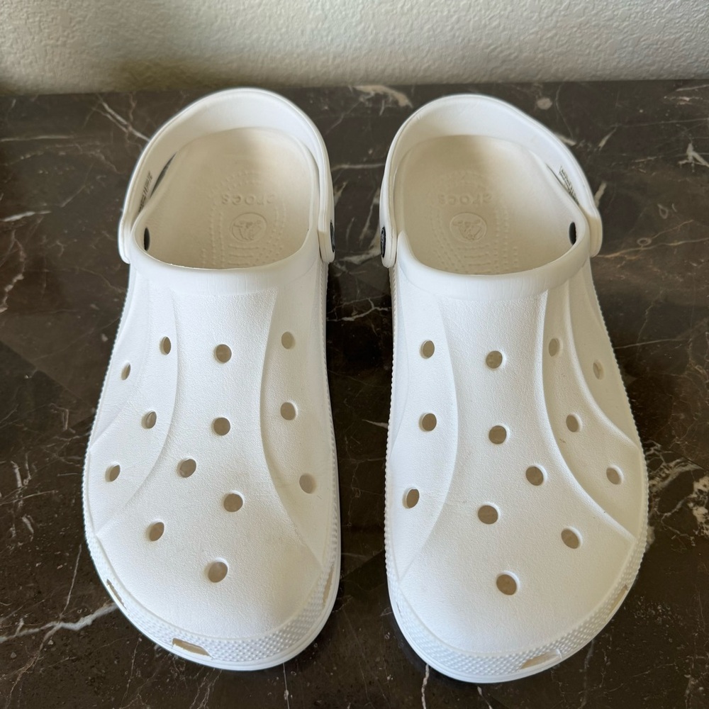 CROCS Men's White Slip-On Sandals